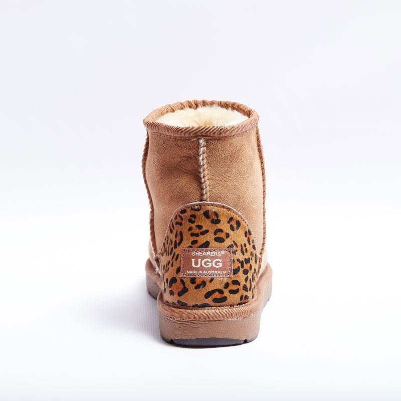 Australian Made Shearers UGG Mini Short Boots with Animal Print